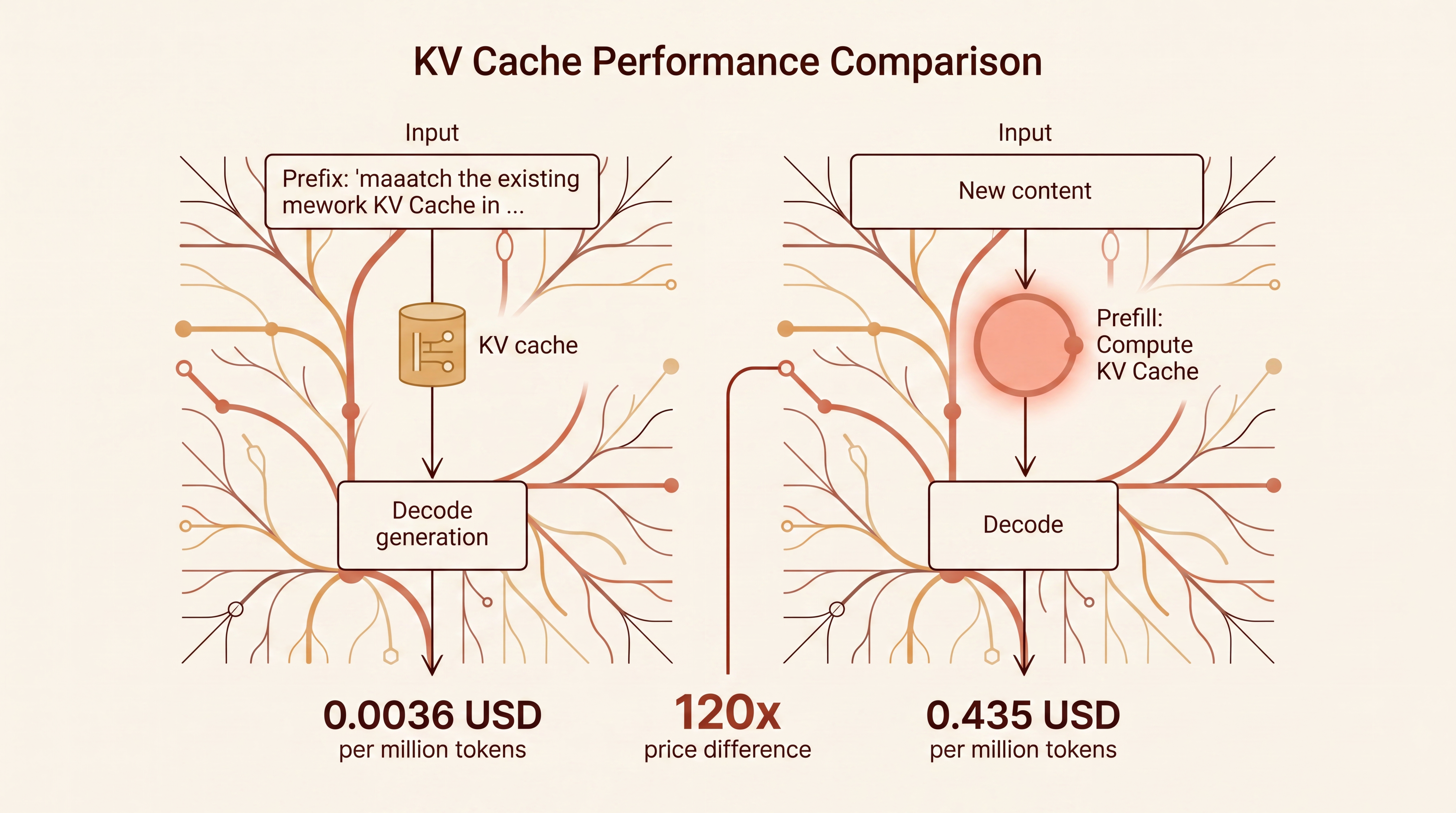 KV Cache hit vs. miss: pricing and pipeline comparison